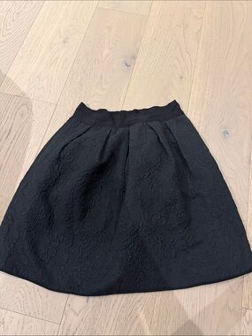 Aritzia Black Textured Circle Skirt